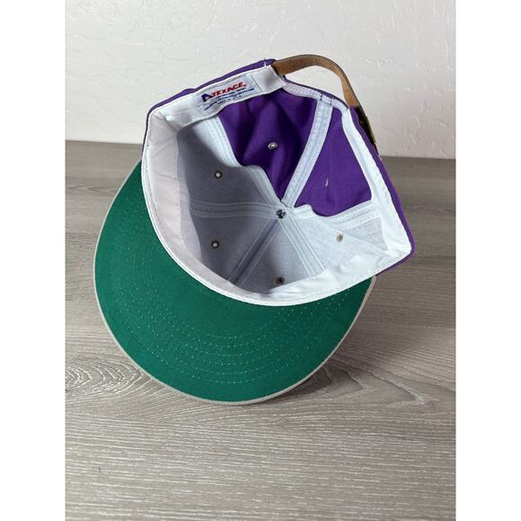 Vintage "the Bee" Purple Gray Men's Adjustable Hat/ Cap- Atexace Made in USA - Picture 4 of 5